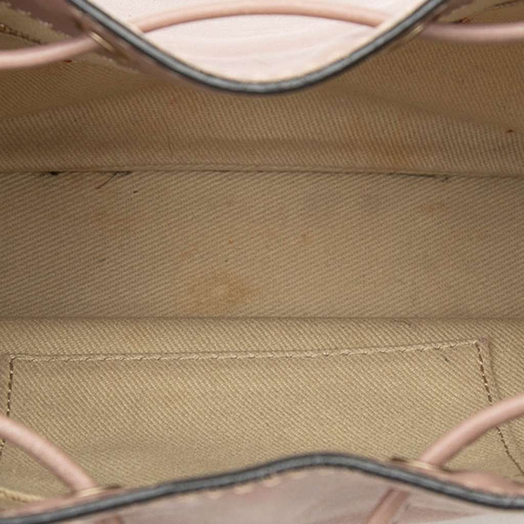 Valentino Small Leather Rockstud Bucket Bag Pink Leather Good condition - Model View