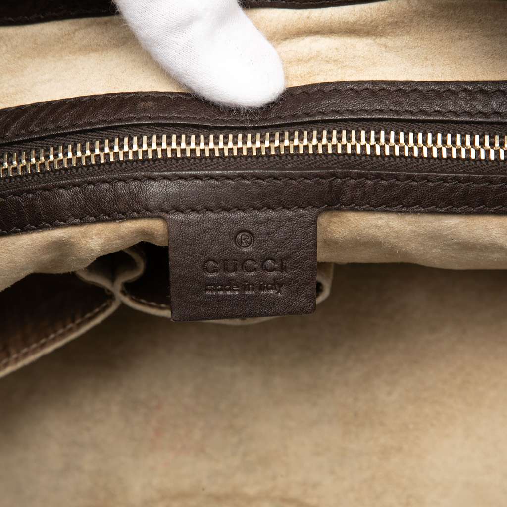 Gucci Calfskin Half Moon Hobo Brown Leather Good condition - Box View