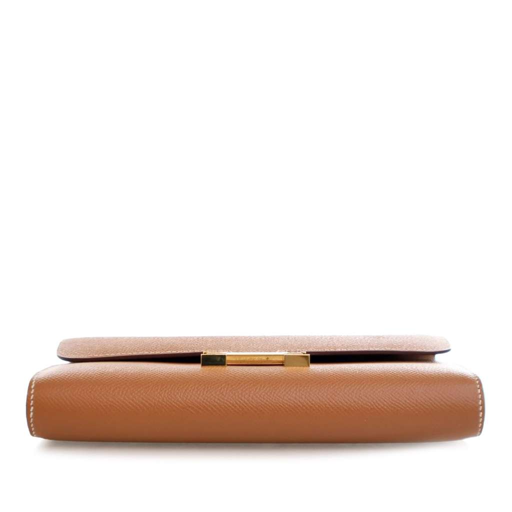 Hermès Epsom Constance Long To Go Wallet Brown Leather Good condition - Inside View