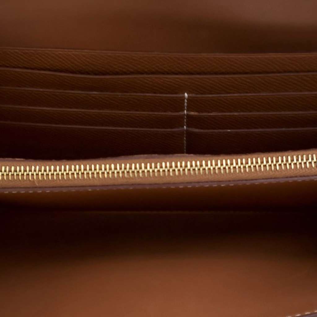 Hermès Epsom Constance Long To Go Wallet Brown Leather Good condition - Model View