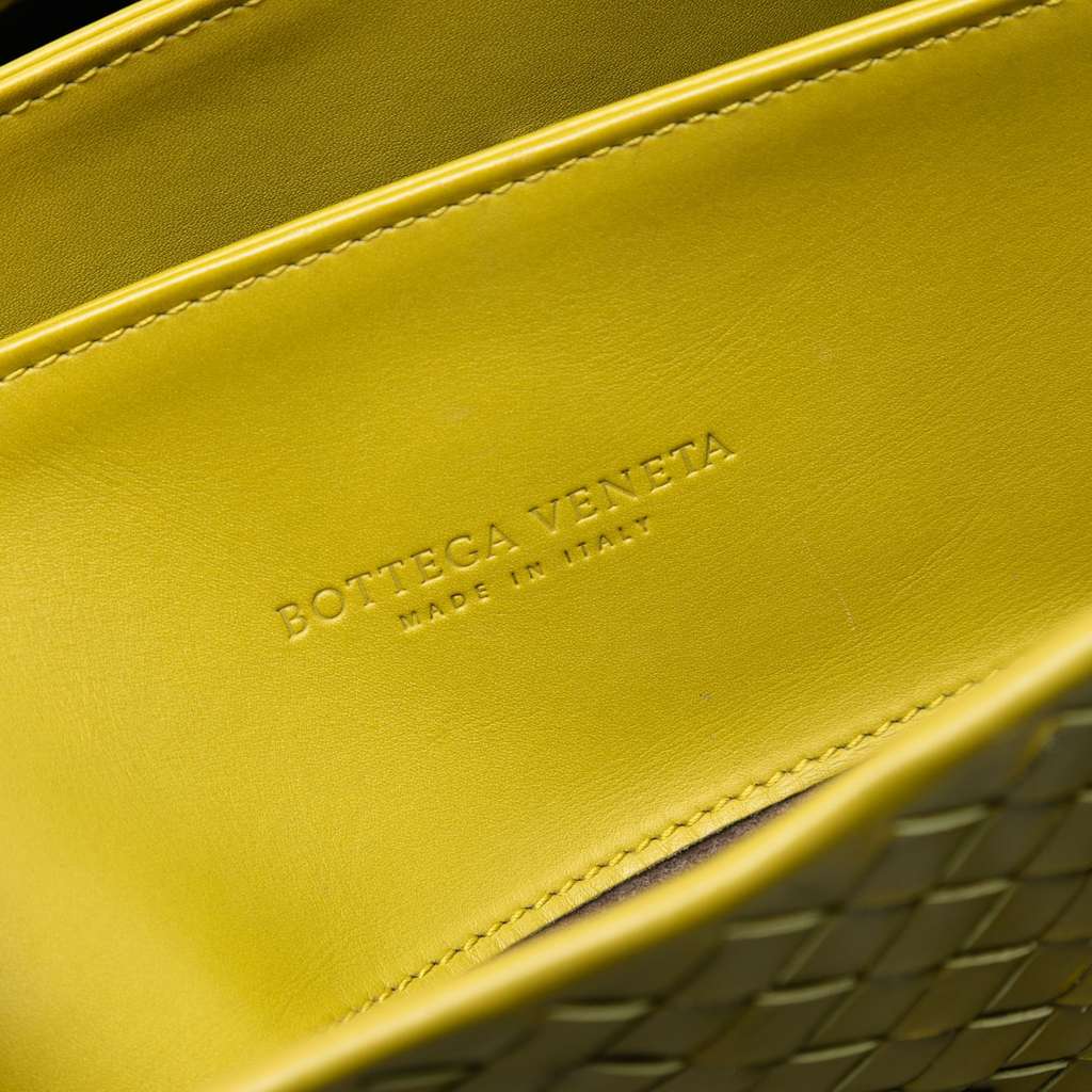 Bottega Veneta Medium Nappa Intrecciato Roma Tote Yellow Leather Good condition - Box View