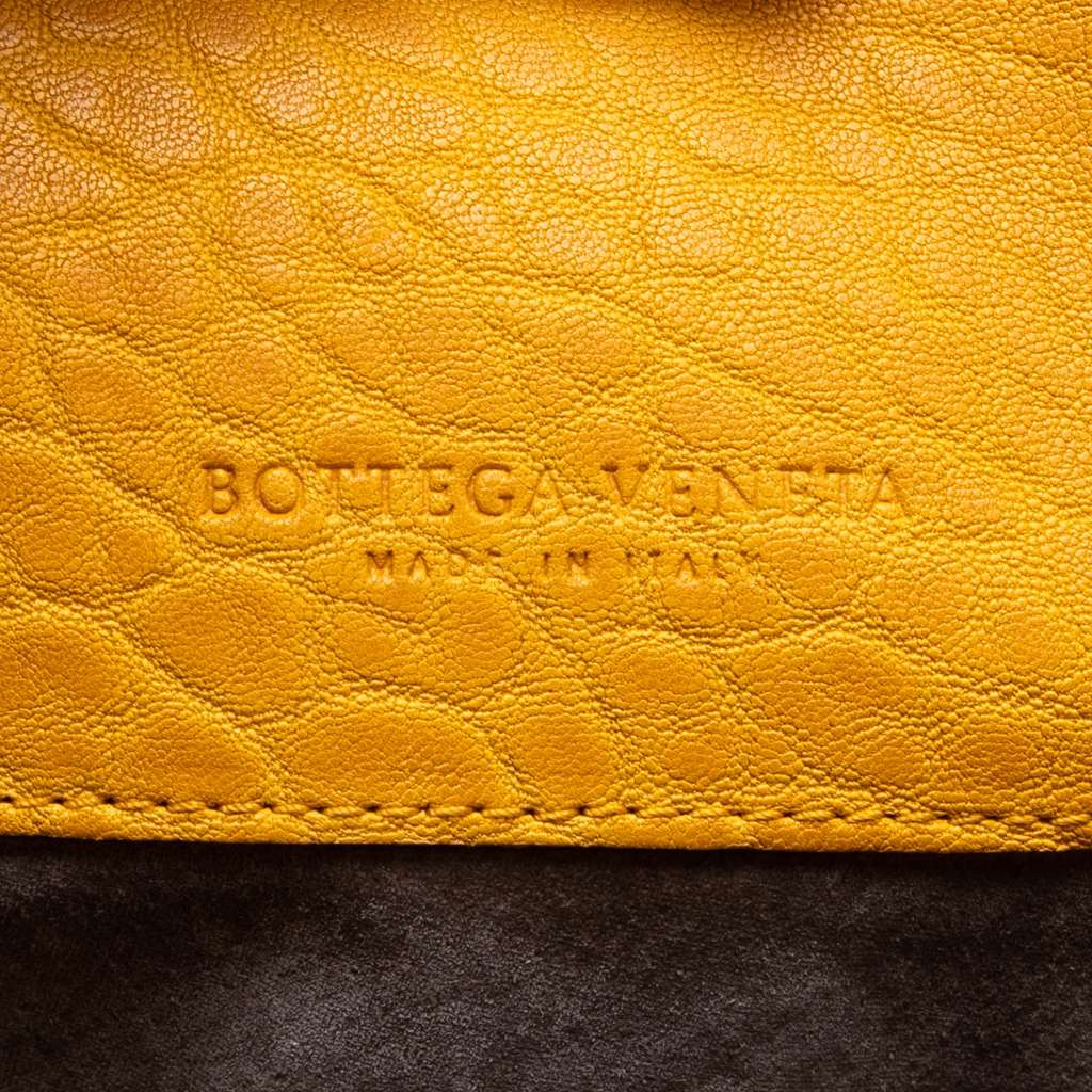 Bottega Veneta Medium Nappa Intrecciato Punto Mocassino Roma Tote Yellow Leather Good condition - Box View