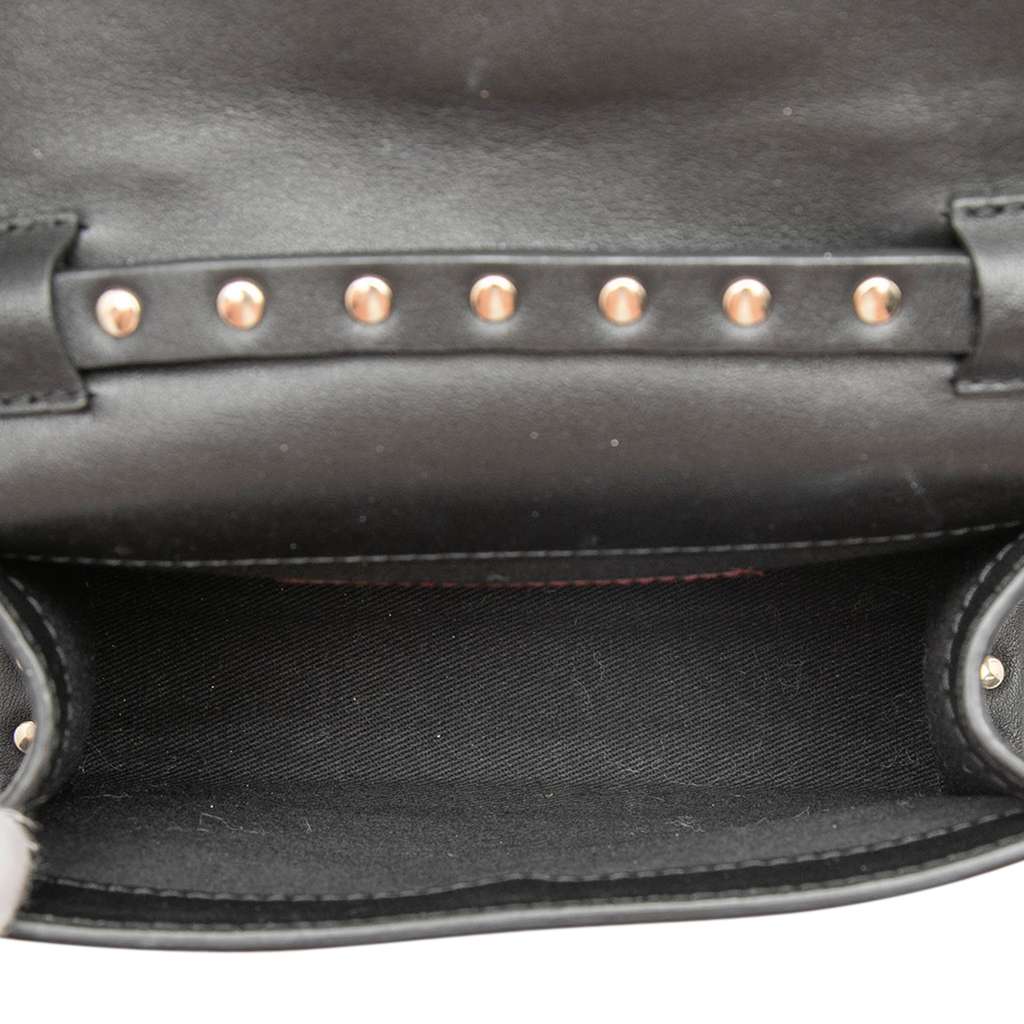 Valentino Mini Leather Rockstud Crossbody Black Leather Good condition - Model View