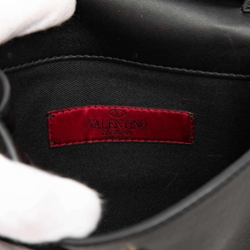 Valentino Mini Leather Rockstud Crossbody Black Leather Good condition - Box View