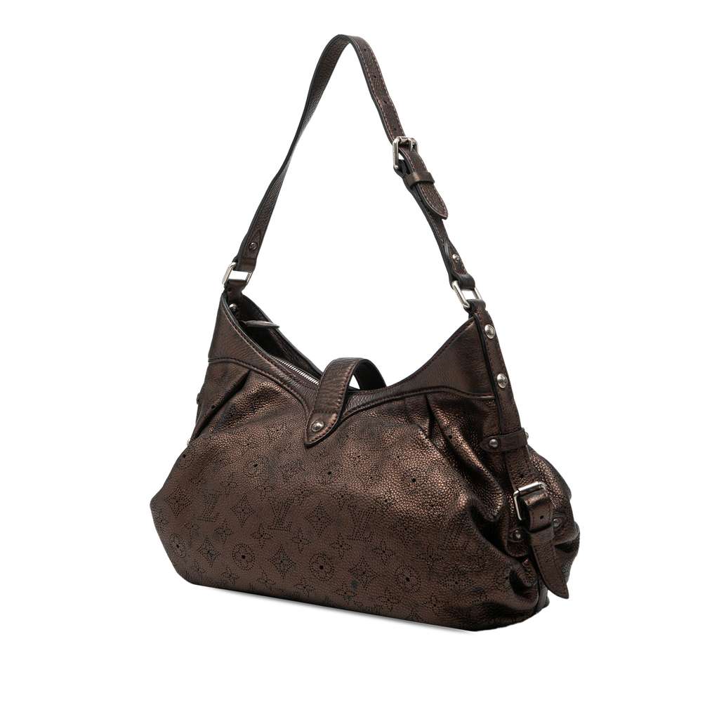 Louis Vuitton Monogram Mahina XS Brown Leather Good condition - Back View