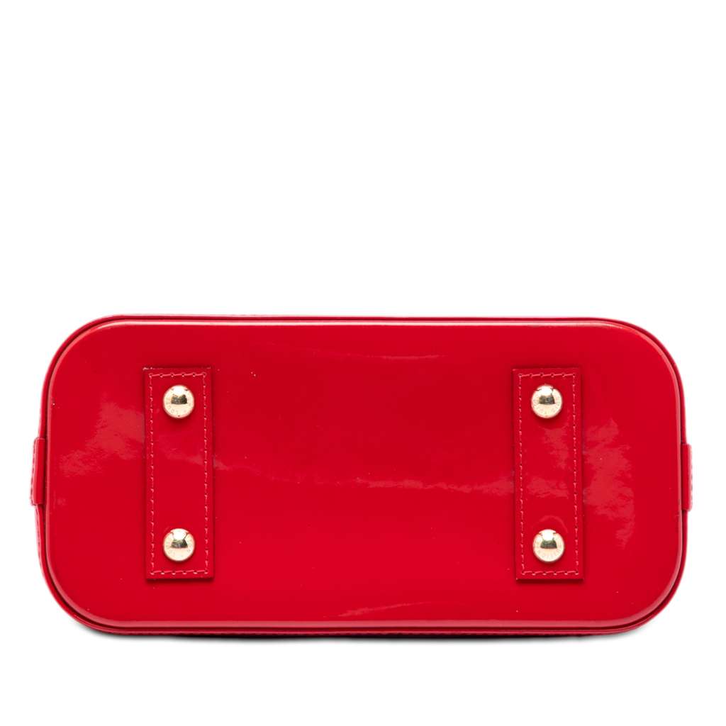 Louis Vuitton Monogram Vernis Alma BB Red Leather Good condition - Inside View