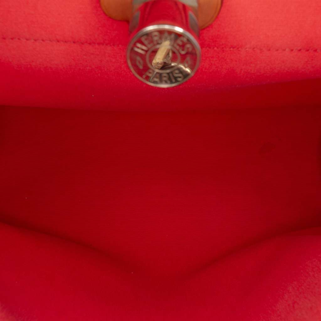 Hermès Toile Herbag Zip 31 Red Canvas Good condition - Box View