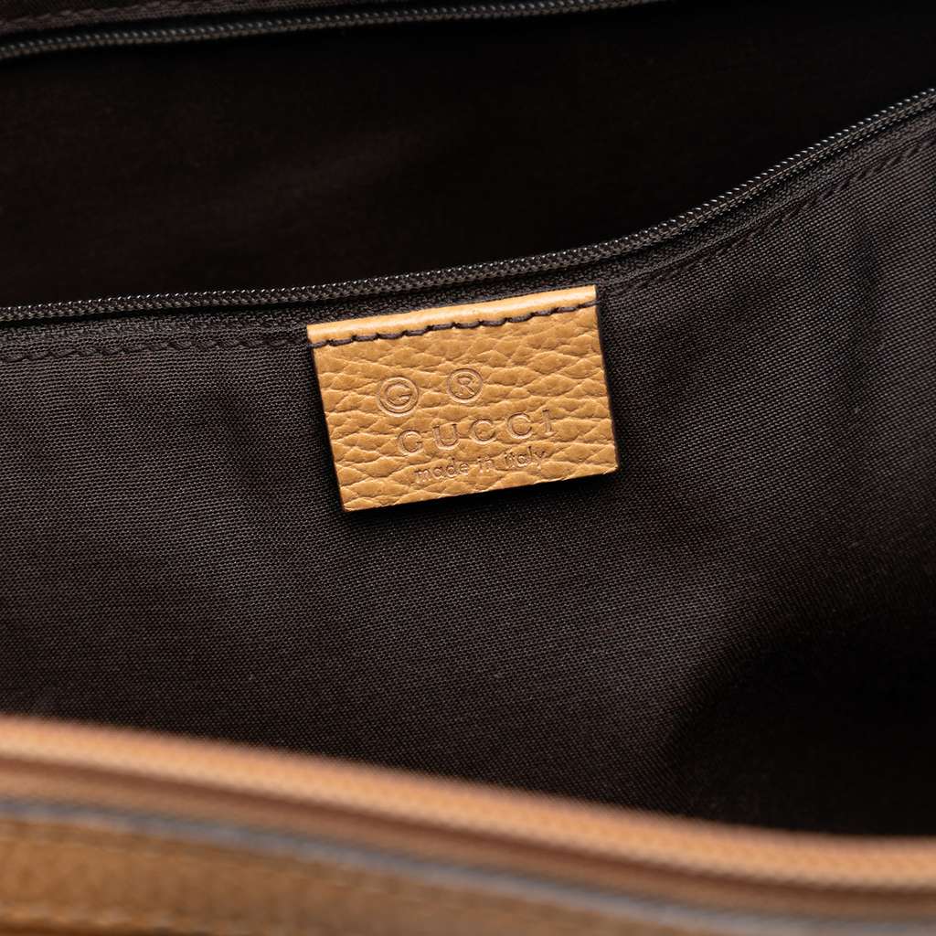 Gucci Leather GG Charm Satchel Brown Leather Good condition - Box View