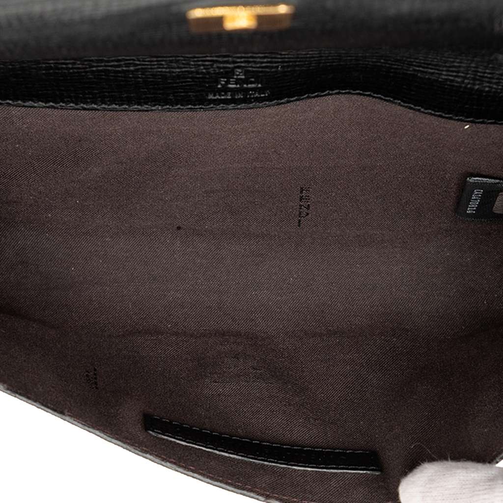 Fendi Zucchino Coated Canvas Flap Belt Bag Brown Canvas Good condition - Model View