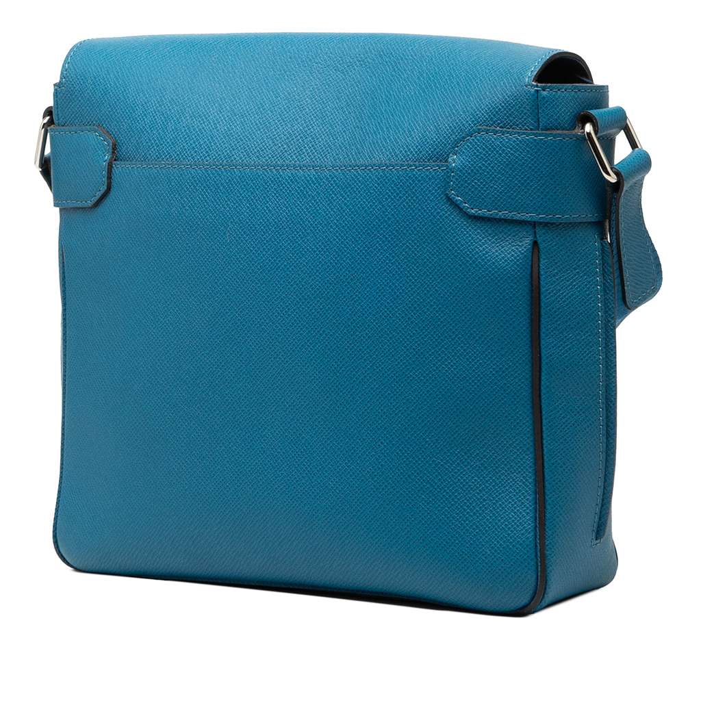 Louis Vuitton Taiga Roman PM Blue Leather Good condition - Back View