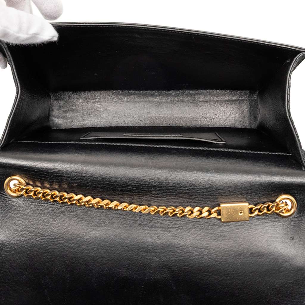 Saint Laurent Medium Suede Monogram Kate Tassel Crossbody Black Leather Good condition - Model View