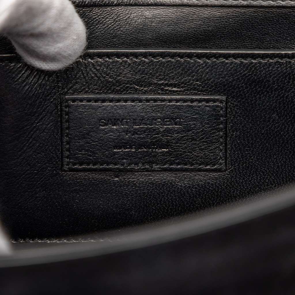 Saint Laurent Medium Suede Monogram Kate Tassel Crossbody Black Leather Good condition - Box View