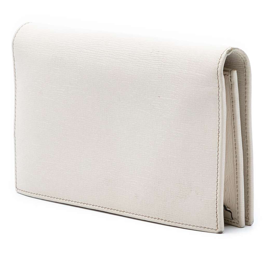 Gucci Leather Betty Wallet On Chain White Leather Good condition - Back View