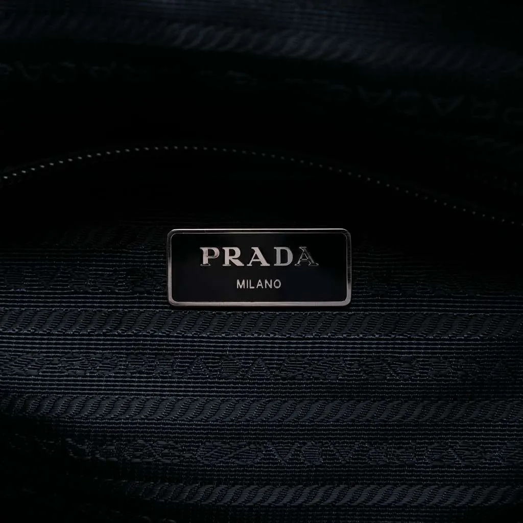 Prada Tessuto Stampato Satchel Blue Very good - Box View
