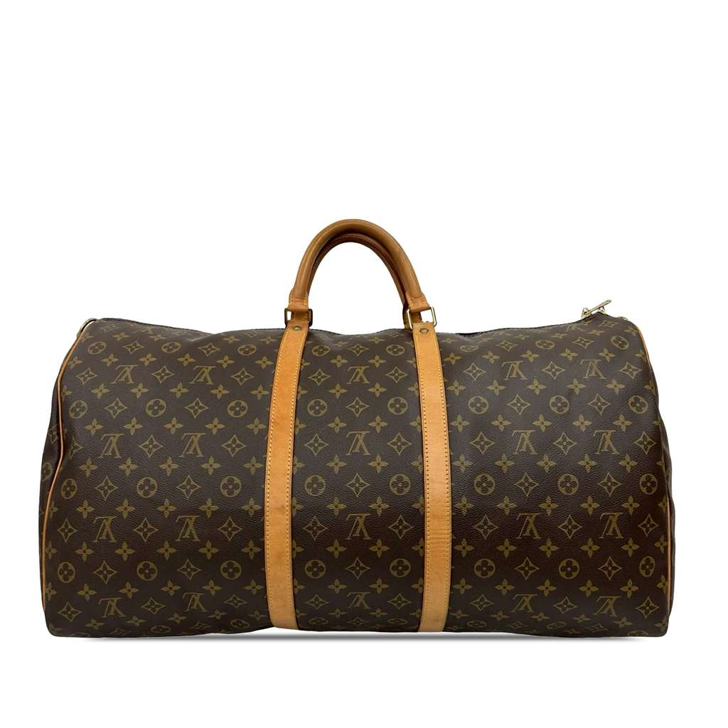 Louis Vuitton Monogram Keepall Bandouliere 60 Brown Good condition - Back View