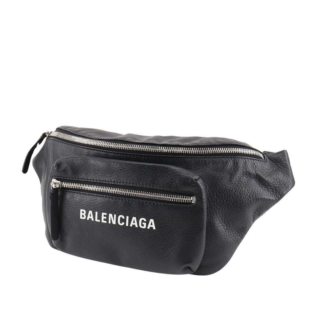 Balenciaga Leather Everyday Belt Bag Black Leather Good condition - Back View