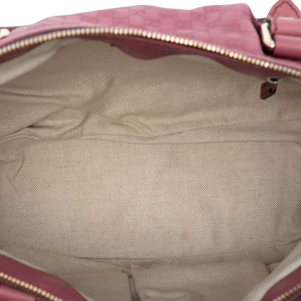 Gucci Microguccissima Sukey Satchel Pink Leather Good condition - Model View