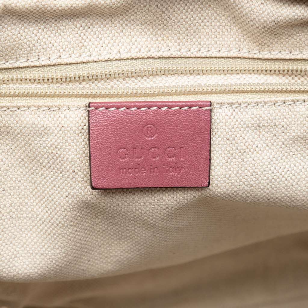 Gucci Microguccissima Sukey Satchel Pink Leather Good condition - Box View