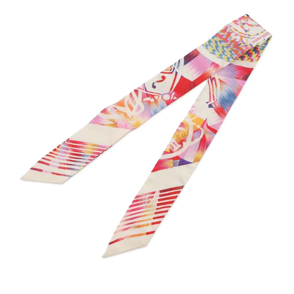 Hermès Ex Libris Marble Twilly Silk MultiColor Silk Very good condition - Inside View