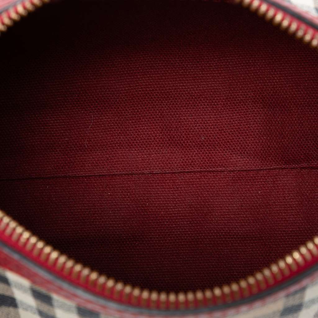 Burberry Mini Haymarket Check Coated Canvas Blaze Crossbody Beige Good condition - Model View