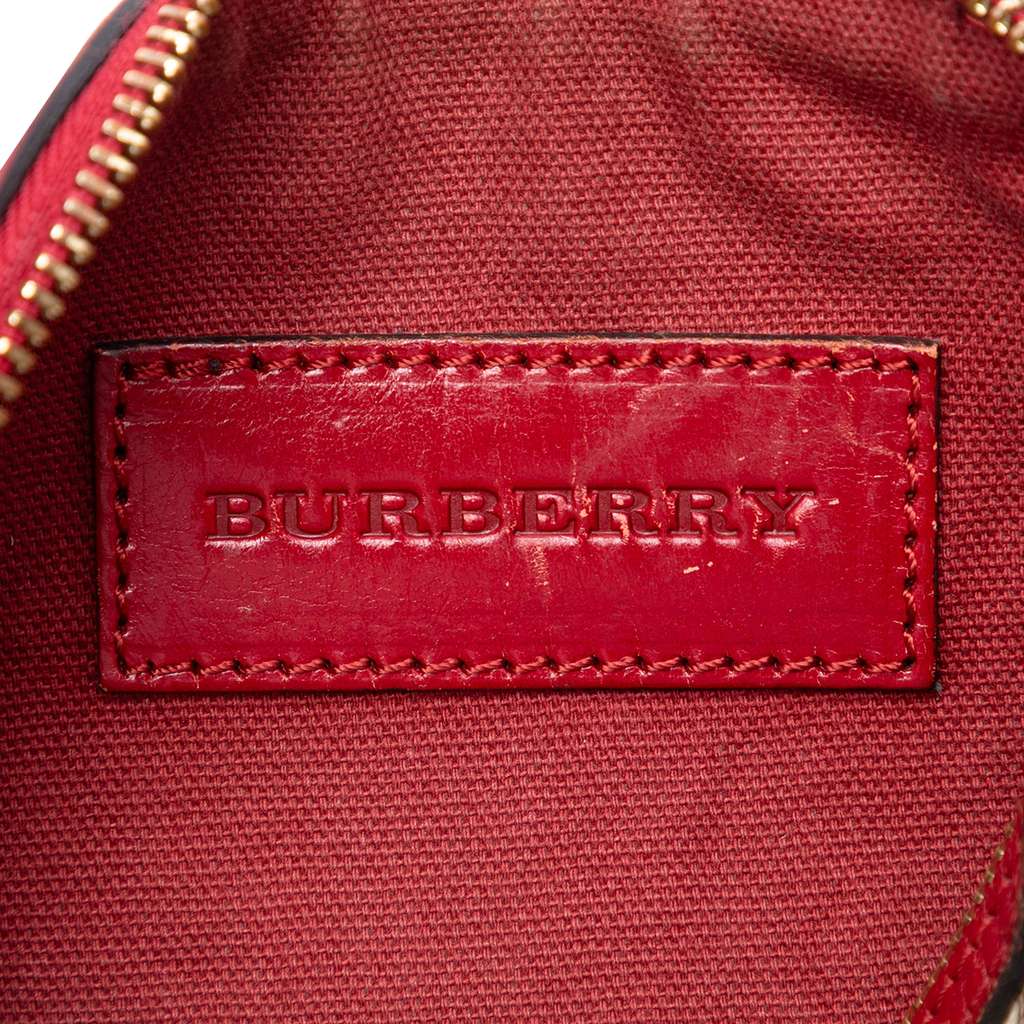 Burberry Mini Haymarket Check Coated Canvas Blaze Crossbody Beige Good condition - Box View