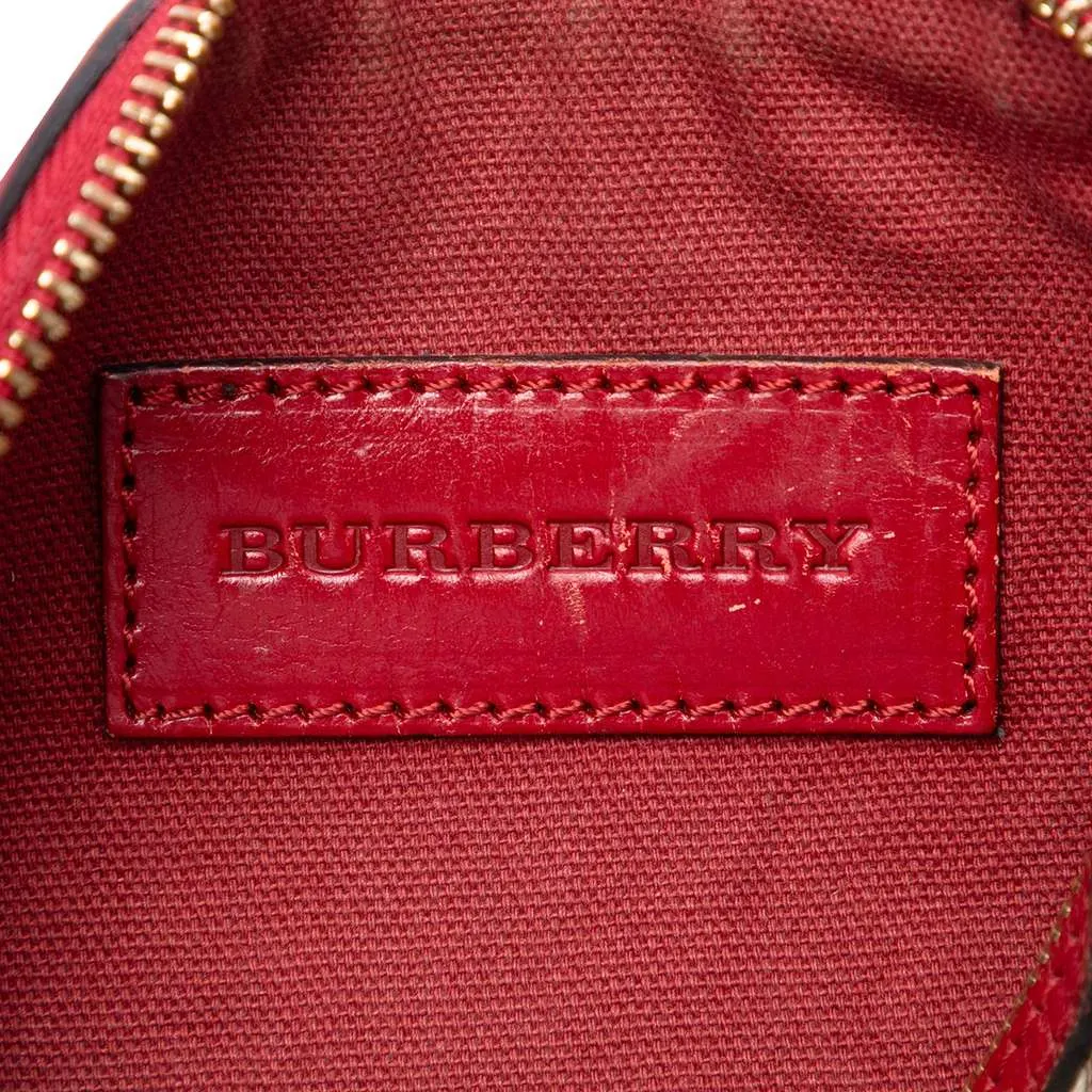 Burberry Mini Haymarket Check Coated Canvas Blaze Crossbody Beige Very good - Box View