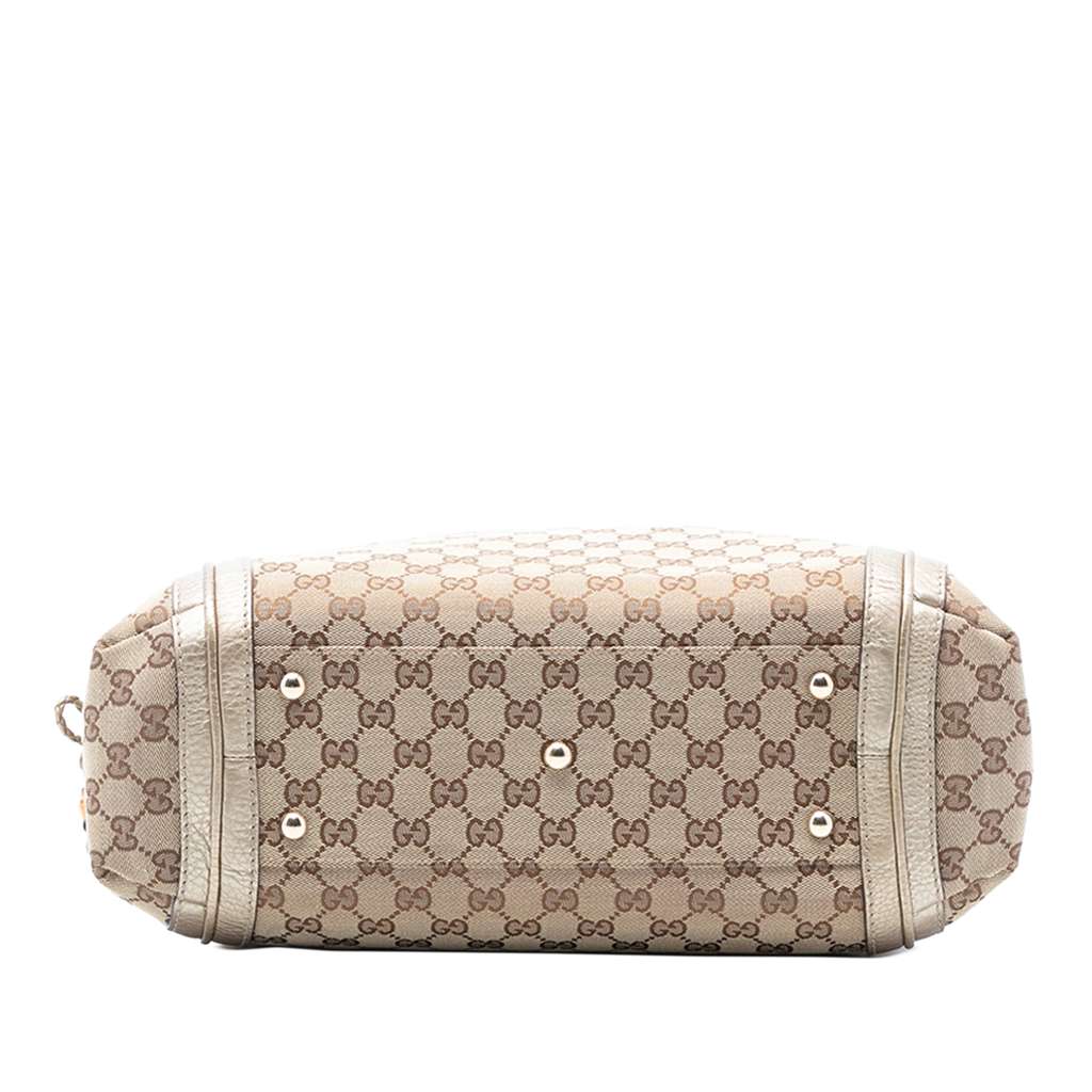 Gucci Large GG Canvas Bella Shoulder Bag Beige Good condition - Inside View