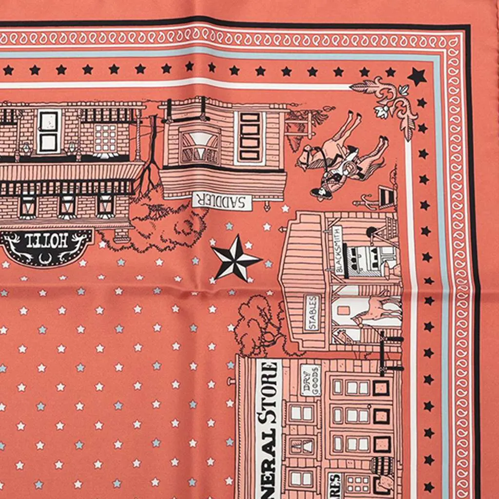 Hermès Paris Station Silk Bandana Scarf 55 Pink Silk Never worn - Box View