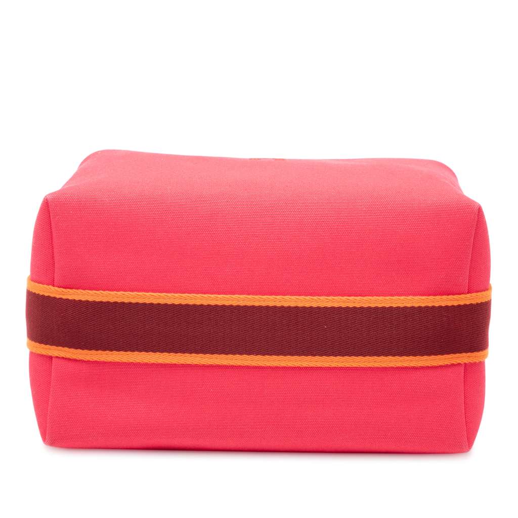 Hermès Large Toile Bride A Brac Case Pink Canvas Good condition - Inside View