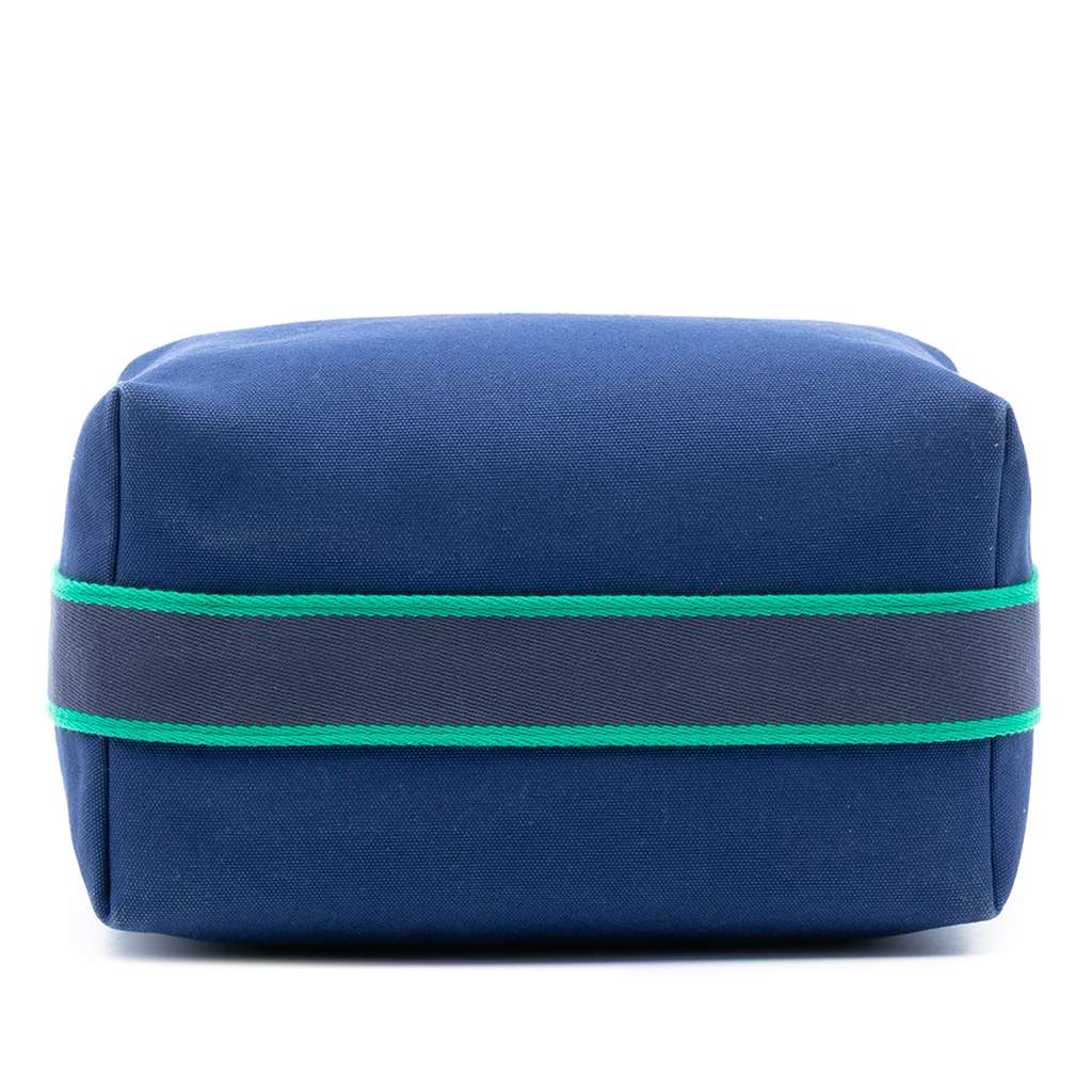 Hermès Large Toile Bride A Brac Case Blue Canvas Good condition - Inside View