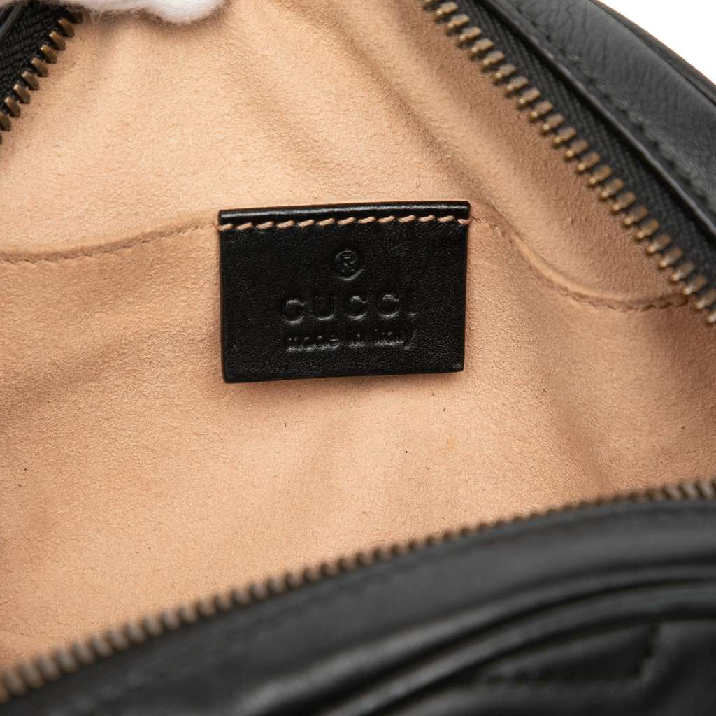 Gucci GG Marmont Matelasse Leather Belt Bag Black Leather Good condition - Box View