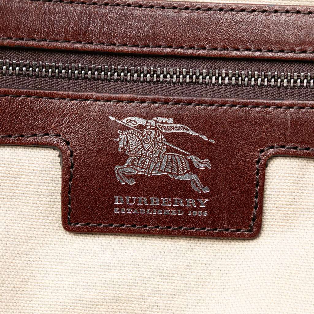 Burberry Mega Check Canvas Tote Beige Good condition - Box View