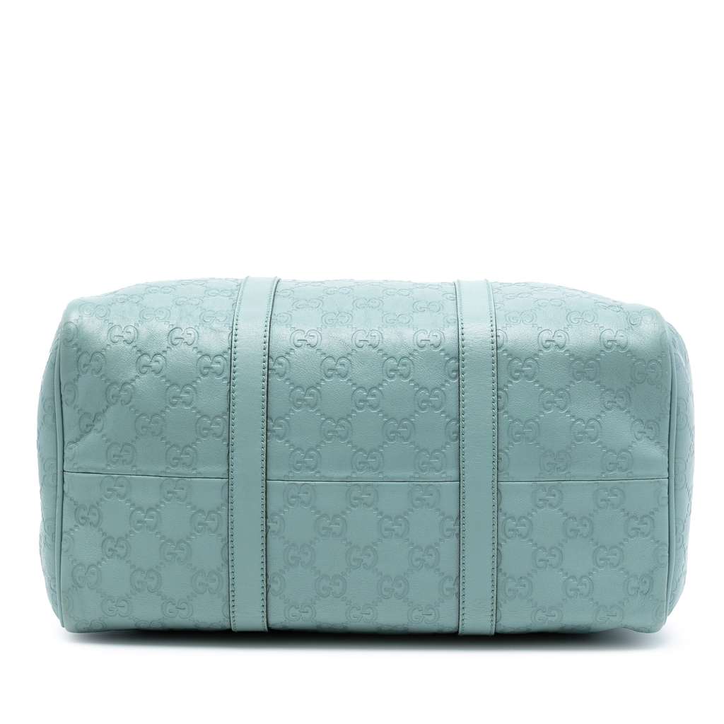 Gucci Medium Guccissima Joy Boston Bag Blue Leather Good condition - Inside View