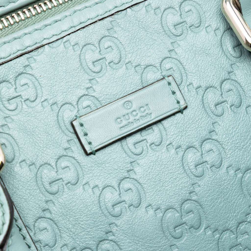 Gucci Medium Guccissima Joy Boston Bag Blue Leather Good condition - Box View