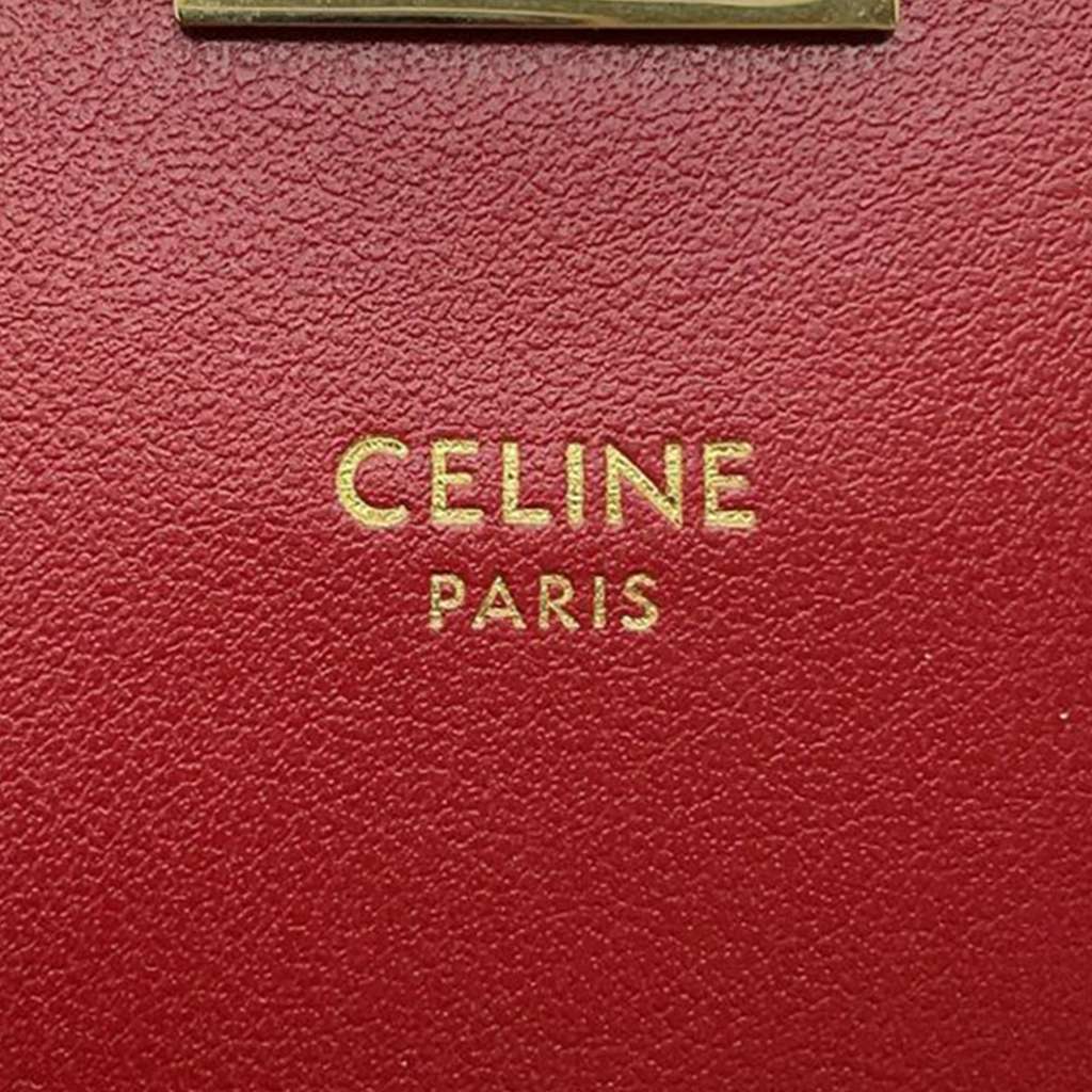 Celine Bicolor Leather C Bag Wallet On Chain Red Leather Good condition - Box View