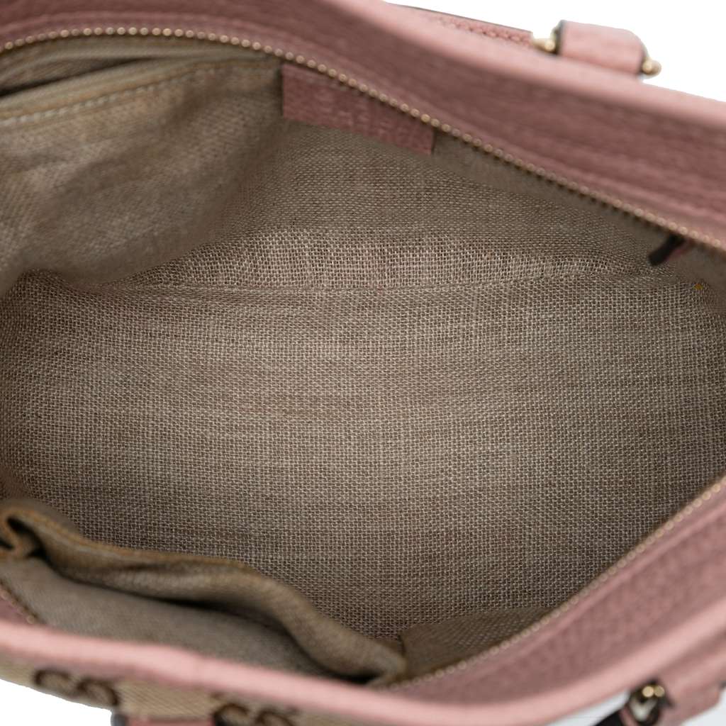 Gucci Small GG Canvas Bree Satchel Beige Good condition - Model View