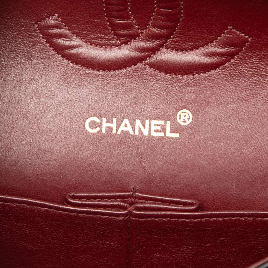 Chanel Medium Classic Lambskin Double Flap Black Leather Good condition - Box View