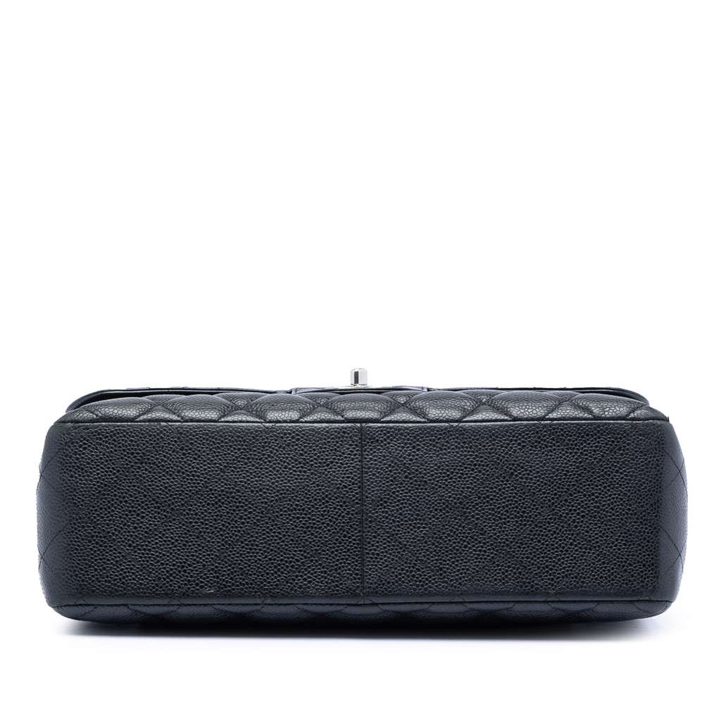 Chanel Jumbo Classic Caviar Double Flap Black Leather Good condition - Inside View