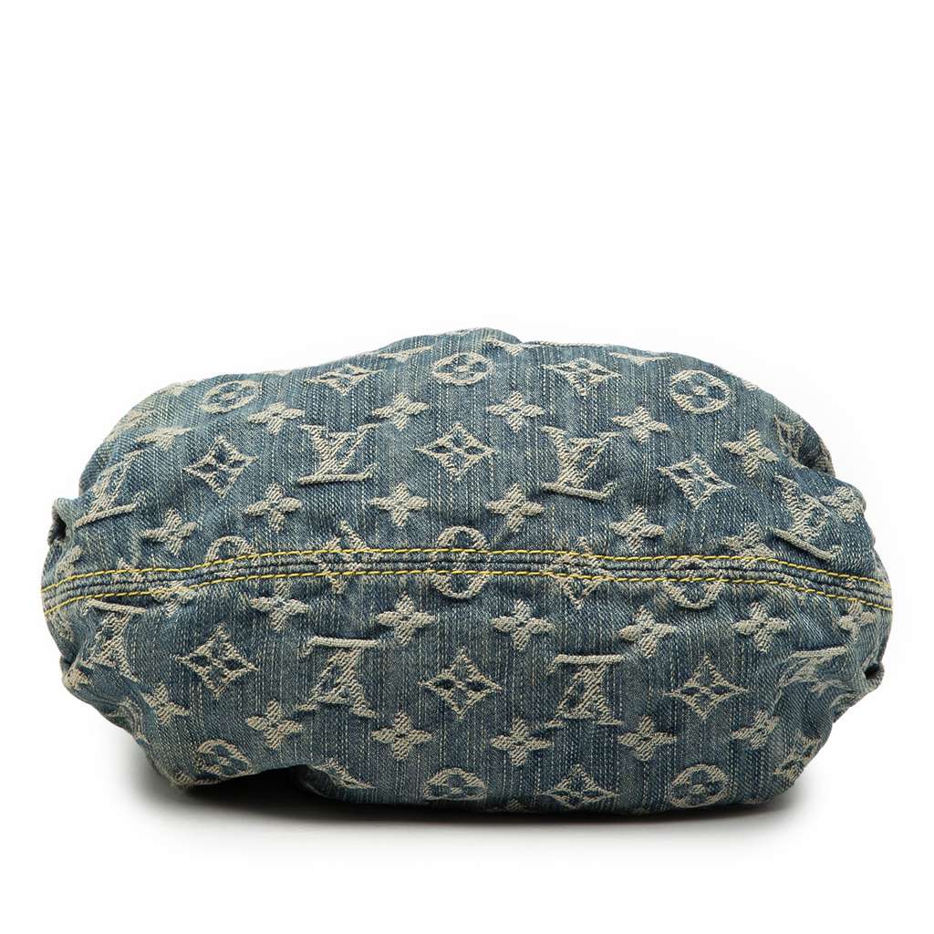 Louis Vuitton Monogram Denim Pleaty Blue Denim Good condition - Inside View