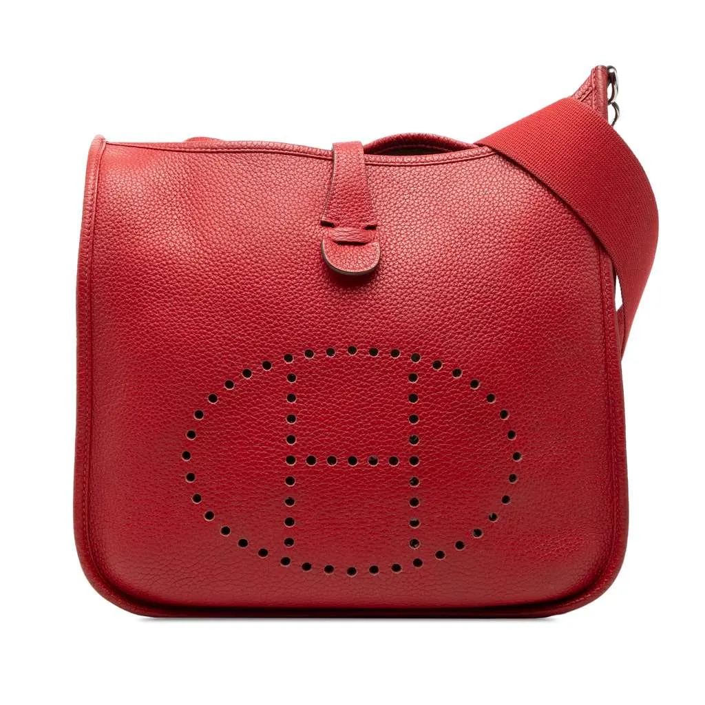 Hermès Clemence Evelyne III 29 Red Leather Very good - Front View