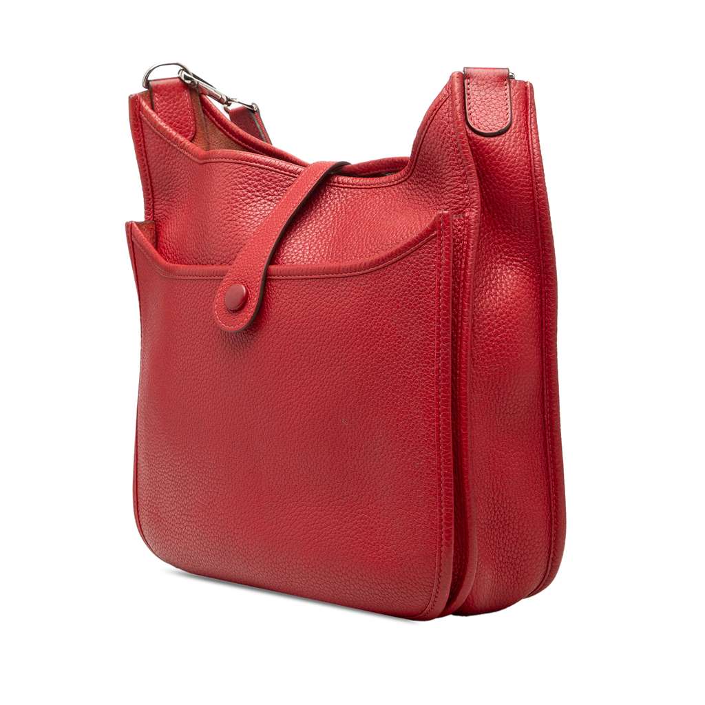 Hermès Clemence Evelyne III 29 Red Leather Good condition - Back View