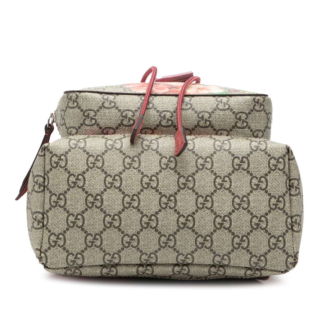 Gucci Small GG Supreme Blooms Single Buckle Backpack Beige Canvas Good condition - Inside View