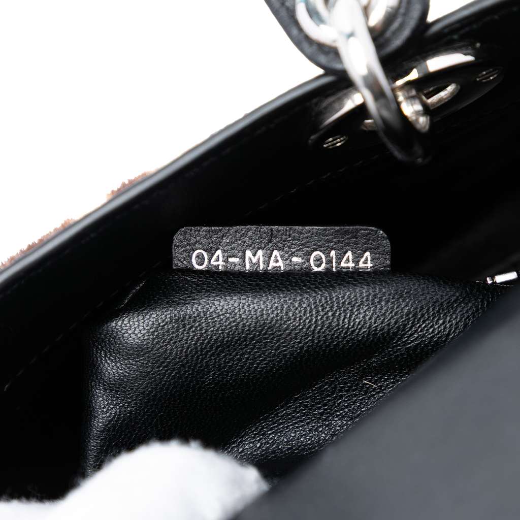 Dior Mini Pony Hair Leopard Print Lady Dior Beige Good condition - Box View