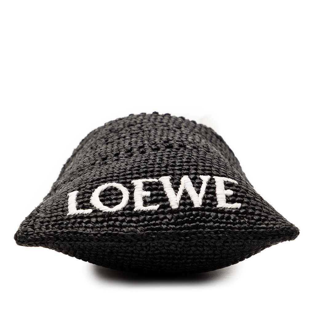 Loewe Paula Ibiza Raffia Drawstring Pocket Crossbody Black Good condition - Inside View