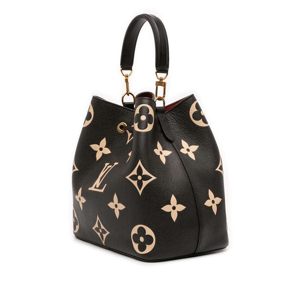 Louis Vuitton Monogram Giant Bicolor Empreinte Neonoe MM Black Leather Good condition - Back View