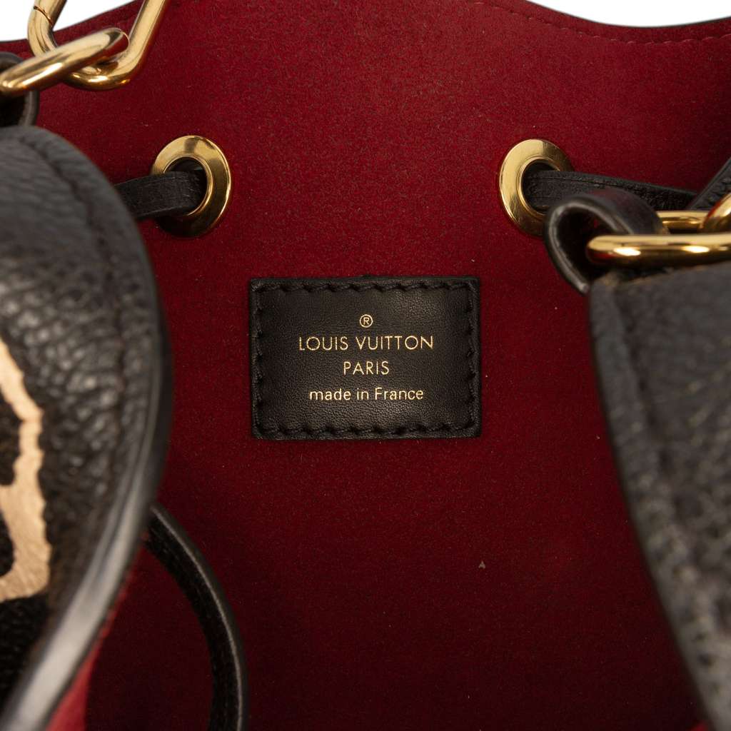 Louis Vuitton Monogram Giant Bicolor Empreinte Neonoe MM Black Leather Good condition - Box View