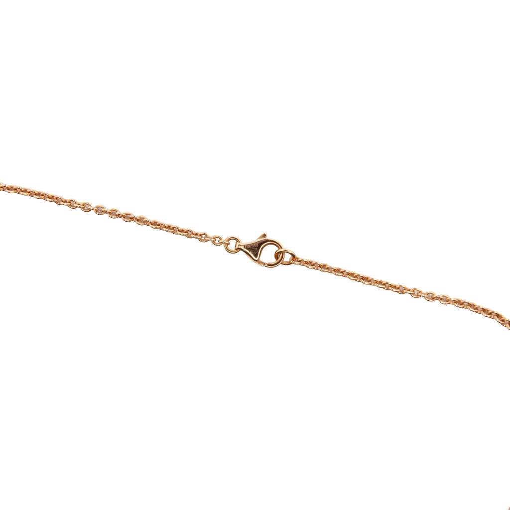 Cartier 18K Rose Gold Interlocking Love Necklace Pink Rose Gold Good condition - Model View