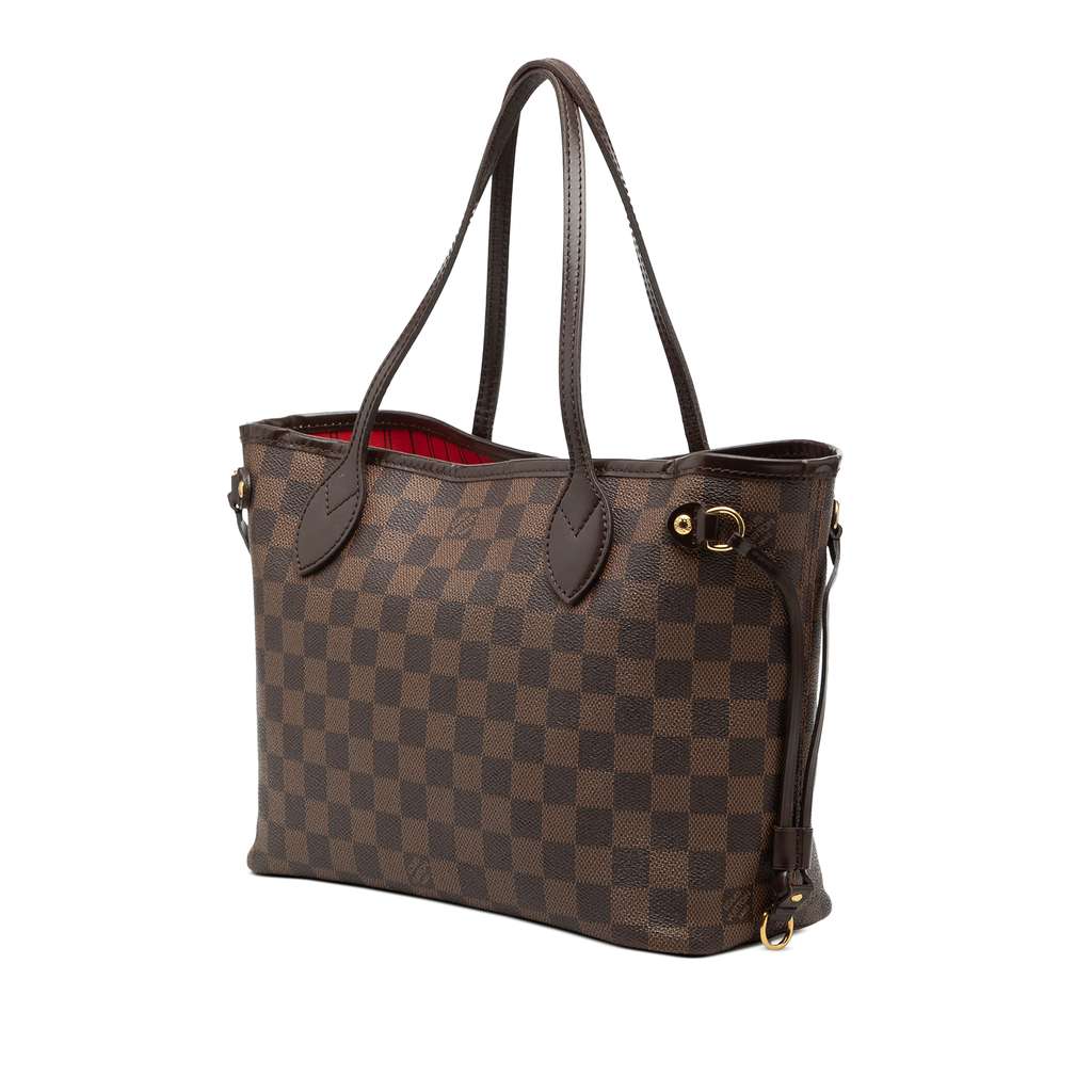 Louis Vuitton Damier Ebene Neverfull PM Brown Fair condition - Back View