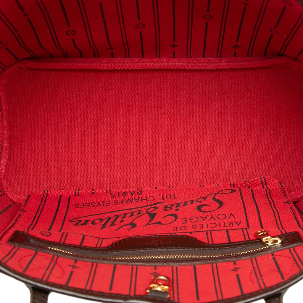 Louis Vuitton Damier Ebene Neverfull PM Brown Fair condition - Model View