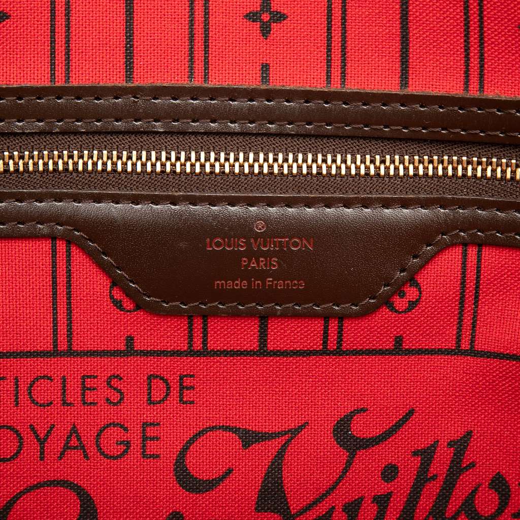 Louis Vuitton Damier Ebene Neverfull PM Brown Fair condition - Box View